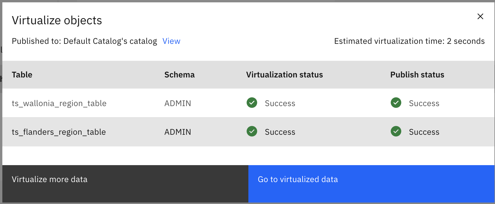 Create Virtual Table Confirmation 1