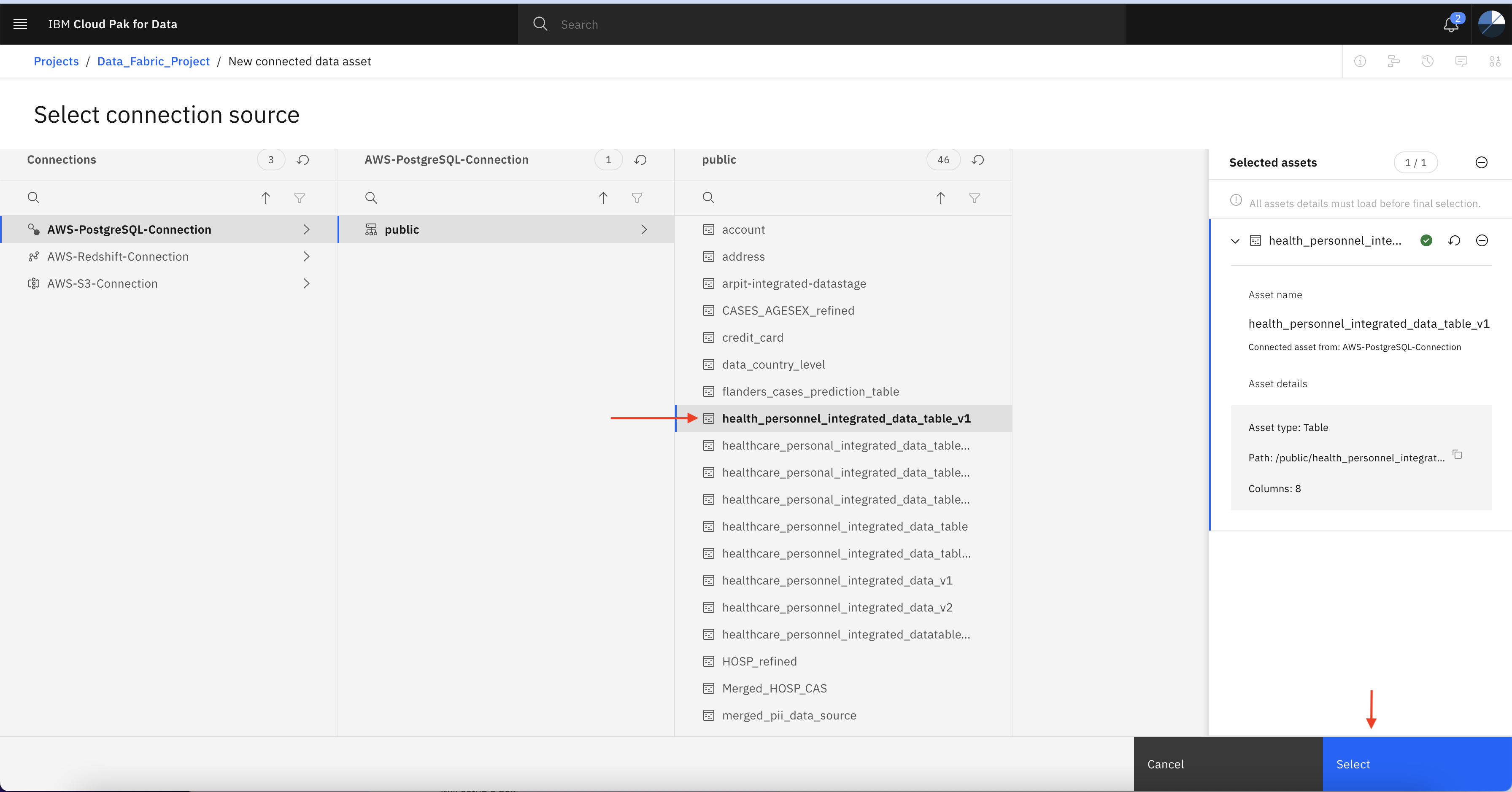 DataStage Asset Browser