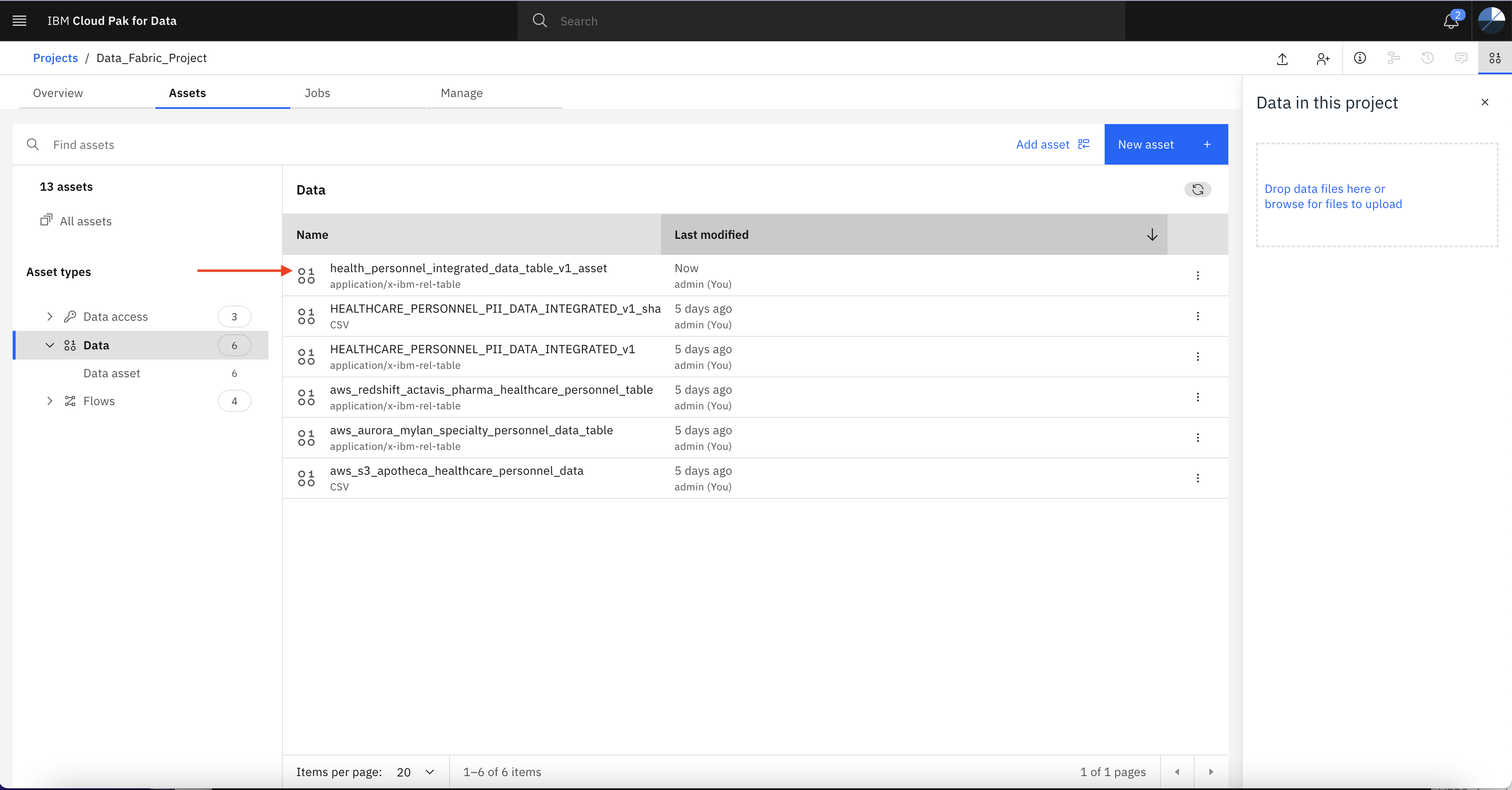 DataStage Asset Browser