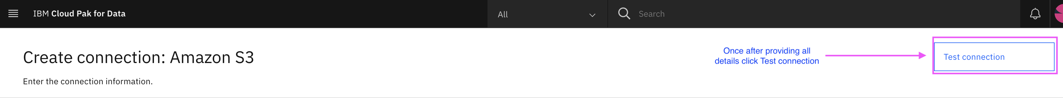 Amazon S3 Test Connection