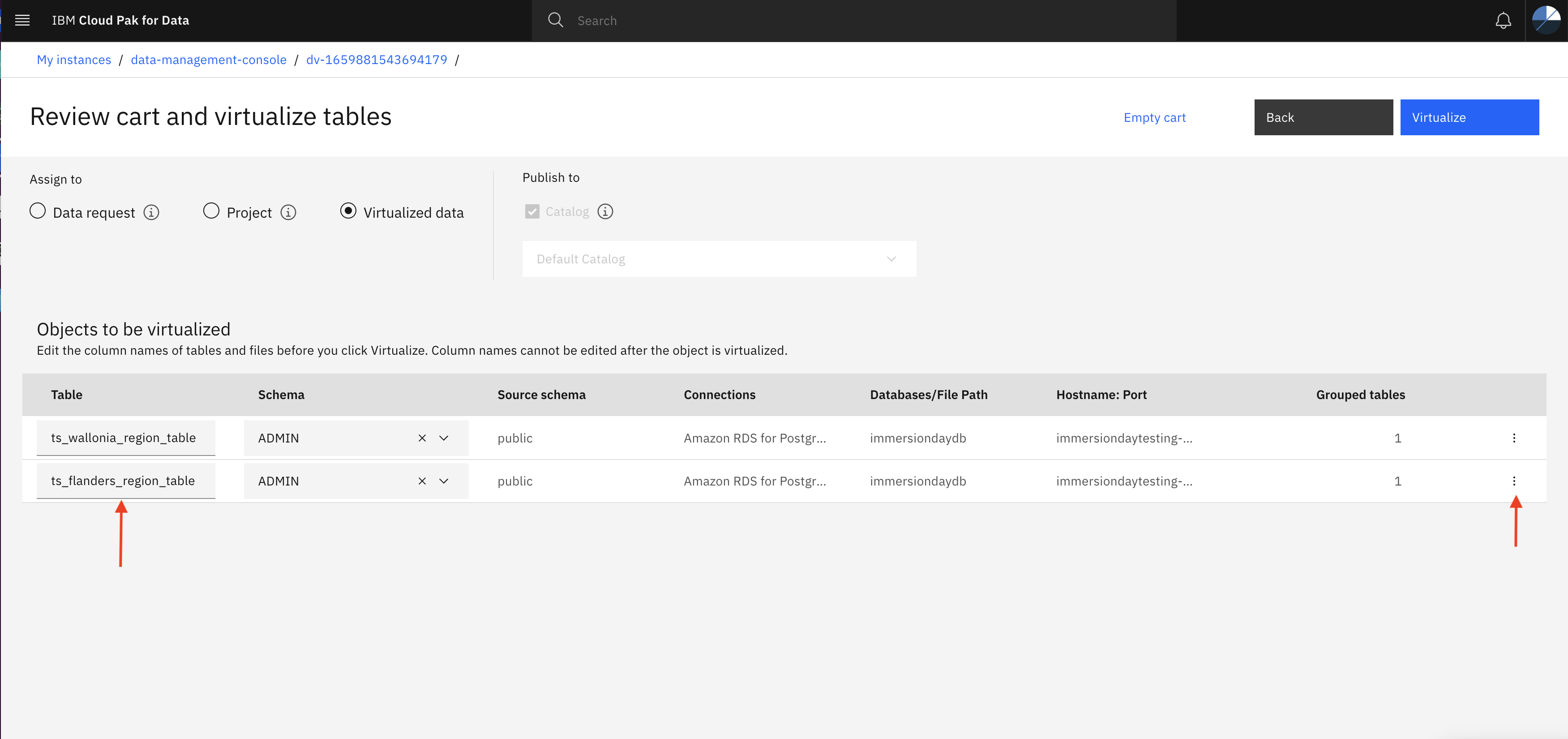 Create Virtual Table Options